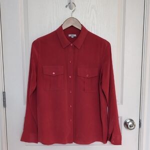 Rails Silk Button-Up Blouse
